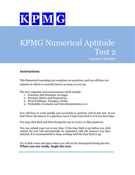 kpmg numerical test hard|kpmg online test.